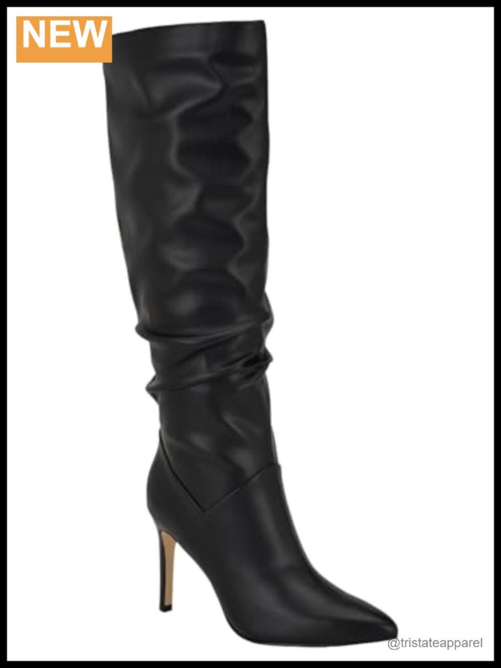 Nine West Perino Knee High Faux Leather Stiletto Boots